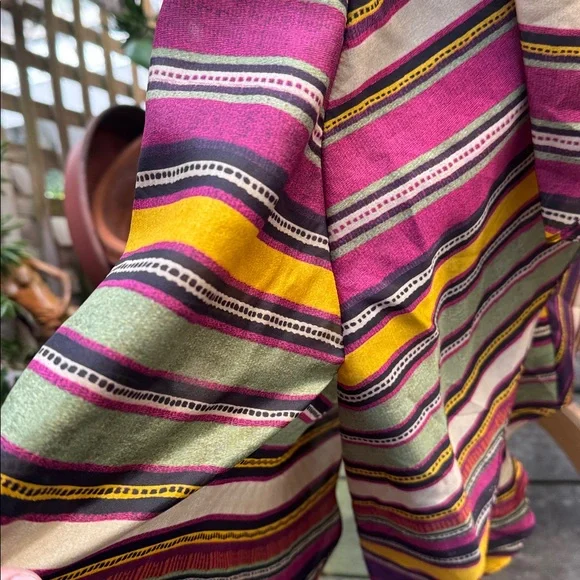 Lauren, Ralph Lauren silk striped wrap, sarong style, skirt. Size Small. Lined. - Picture 7 of 12